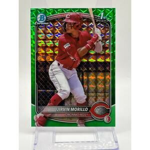 2025 Bowman Chrome Jirvin Morillo 1st Green Geometric Refractor 92/99 SP Reds